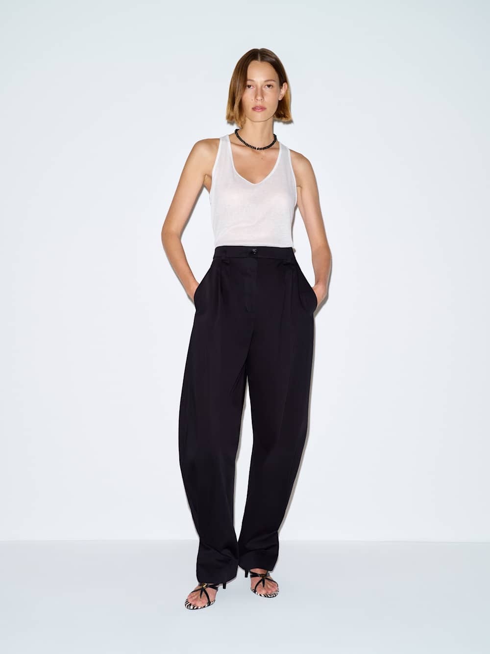Reformation Oria Barrel Leg Pant Black New NWT Size 6